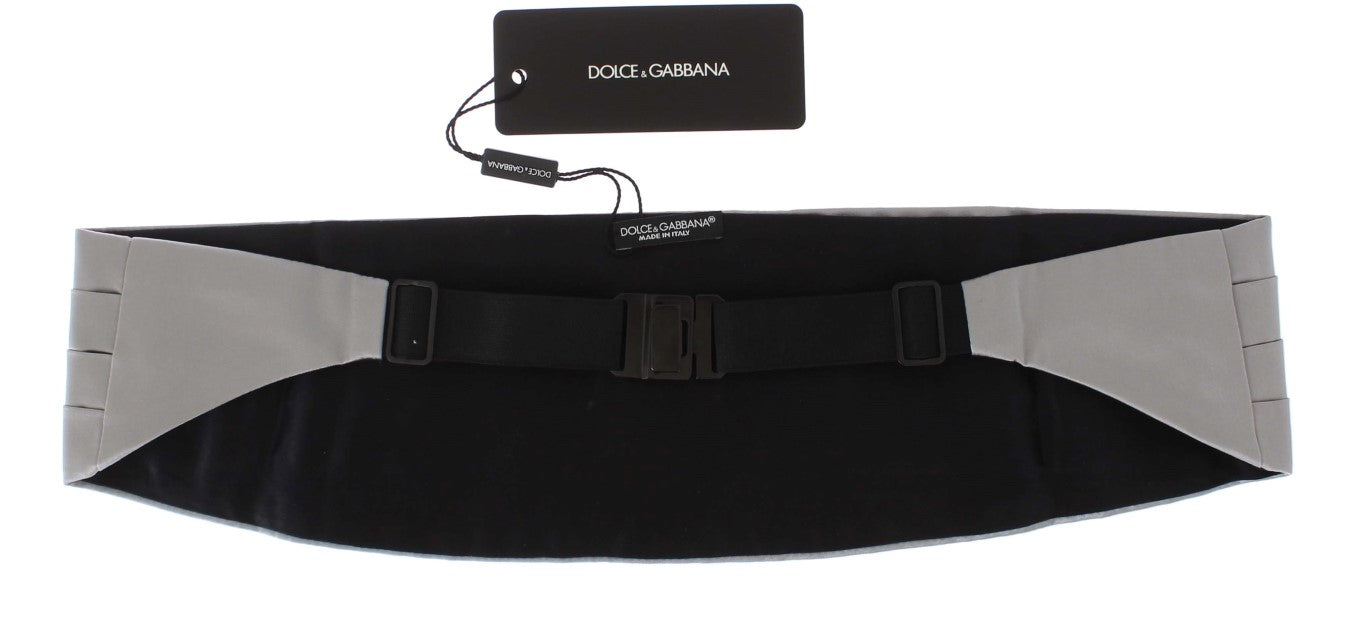 Dolce & Gabbana Eleganter Kummerbund aus Silberseide