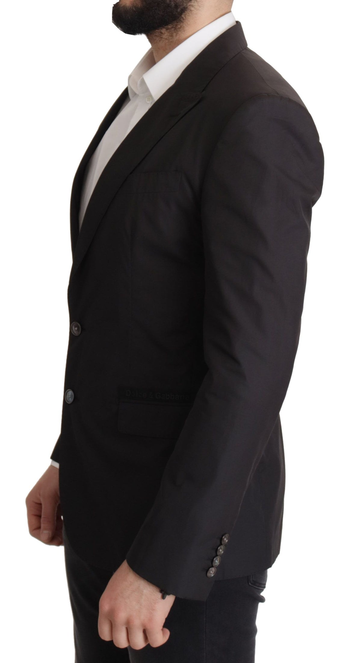 Dolce &amp; Gabbana Elegant Taormina Blazer mustaa puuvillaa