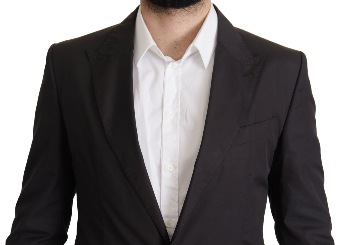 Dolce &amp; Gabbana Elegant Taormina Blazer mustaa puuvillaa