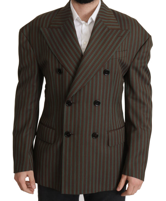 Dolce &amp; Gabbana multicolored striped double-breasted blazer