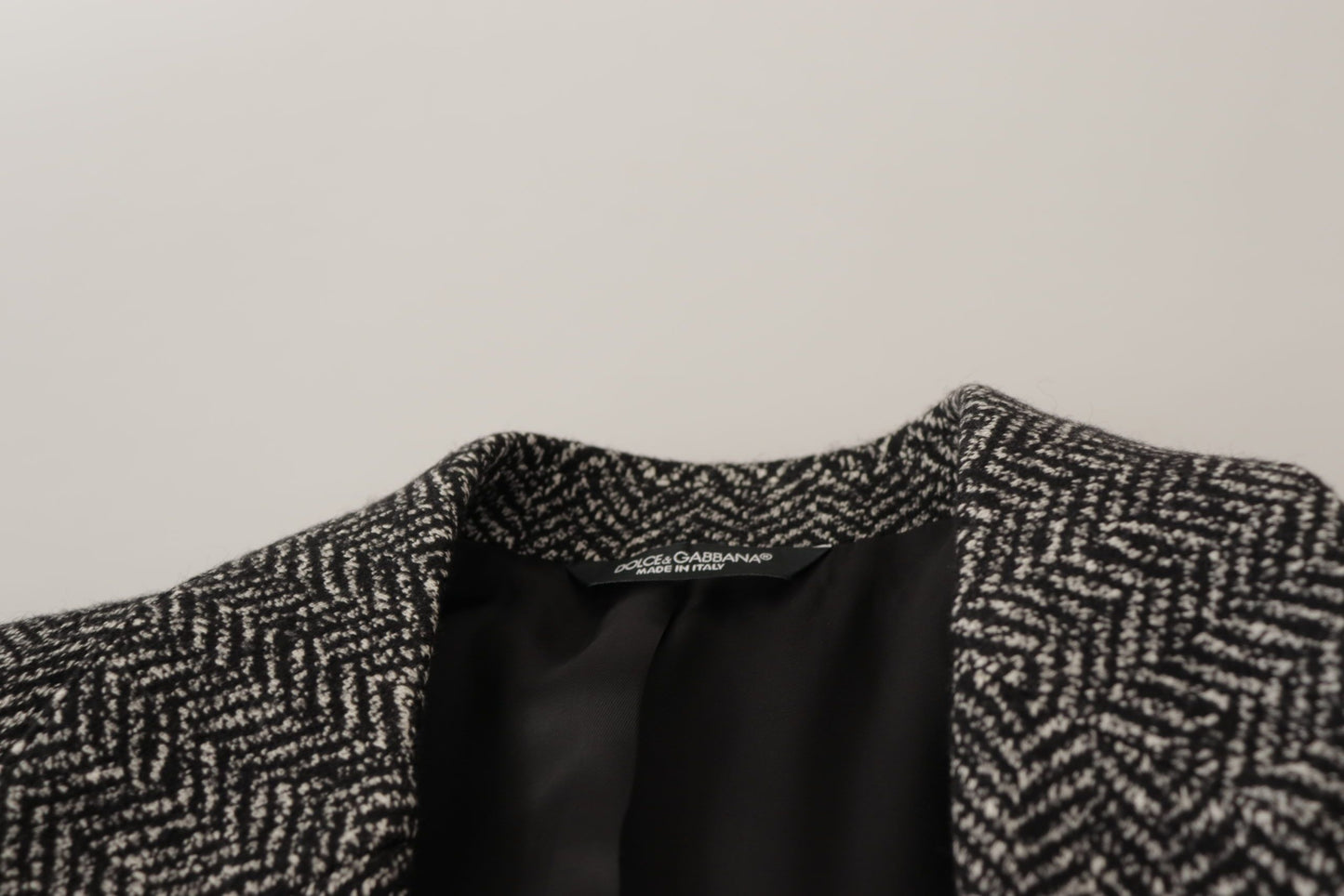 Dolce &amp; Gabbana Exquisite Grey Herringbone Blazer -takki