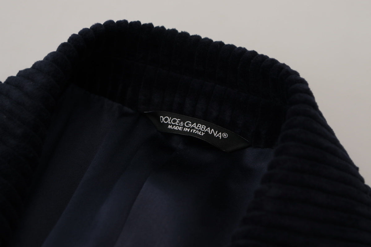 Dolce &amp; Gabbana Elegant black long cotton cardigan