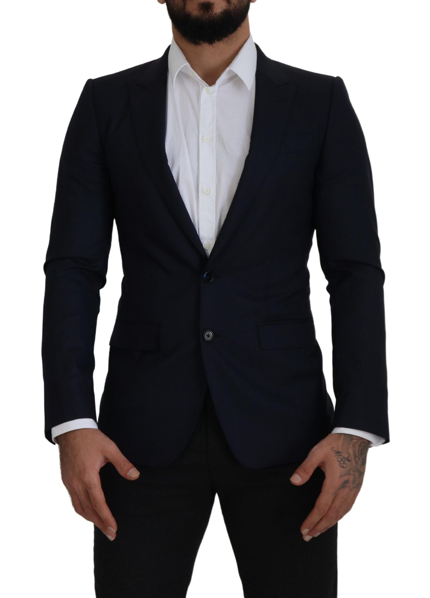 Dolce &amp; Gabbana Elegant single-breasted blazer in wool and silk