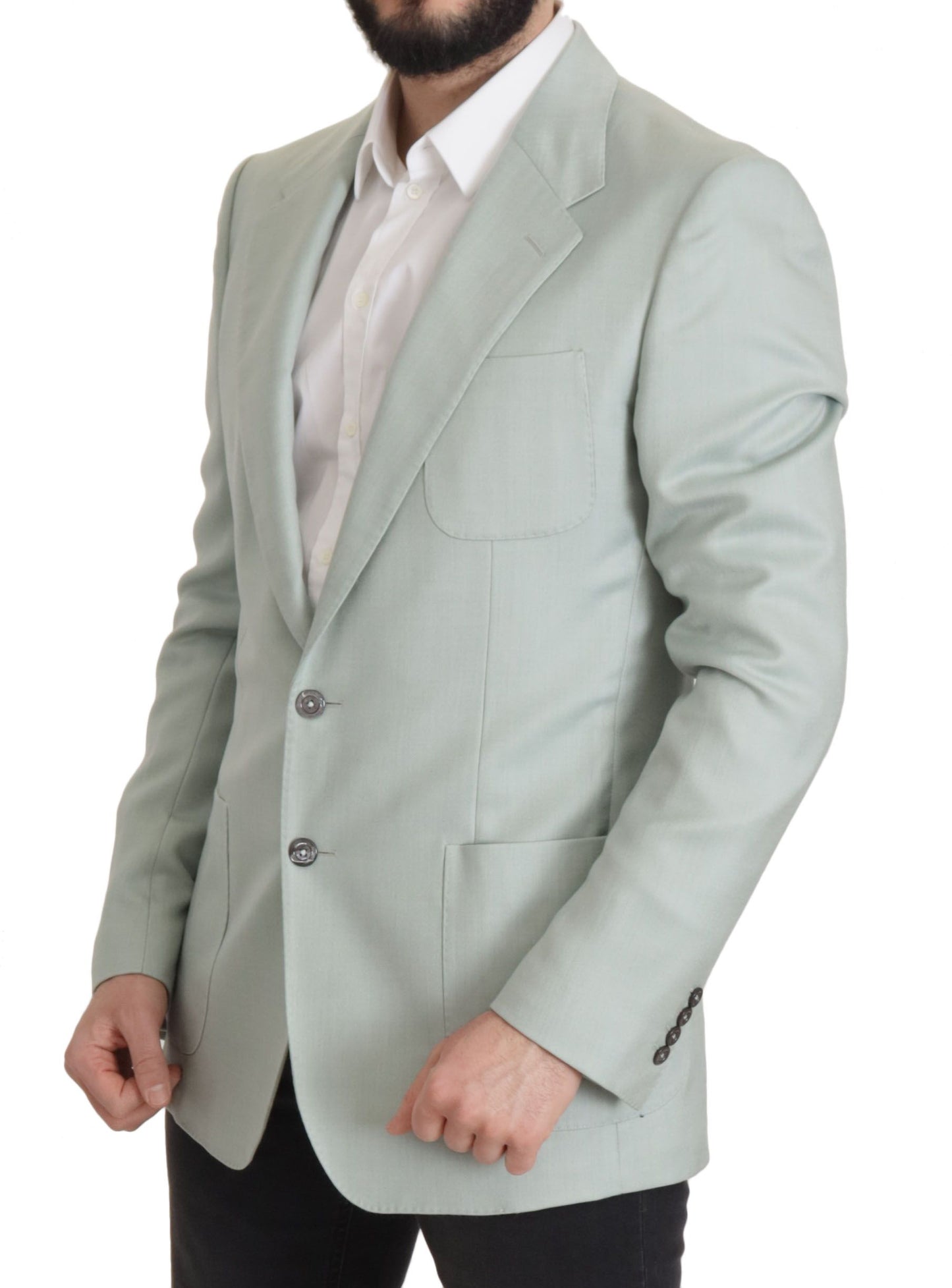 Dolce &amp; Gabbana Elegant mint green blazer made of silk and cashmere