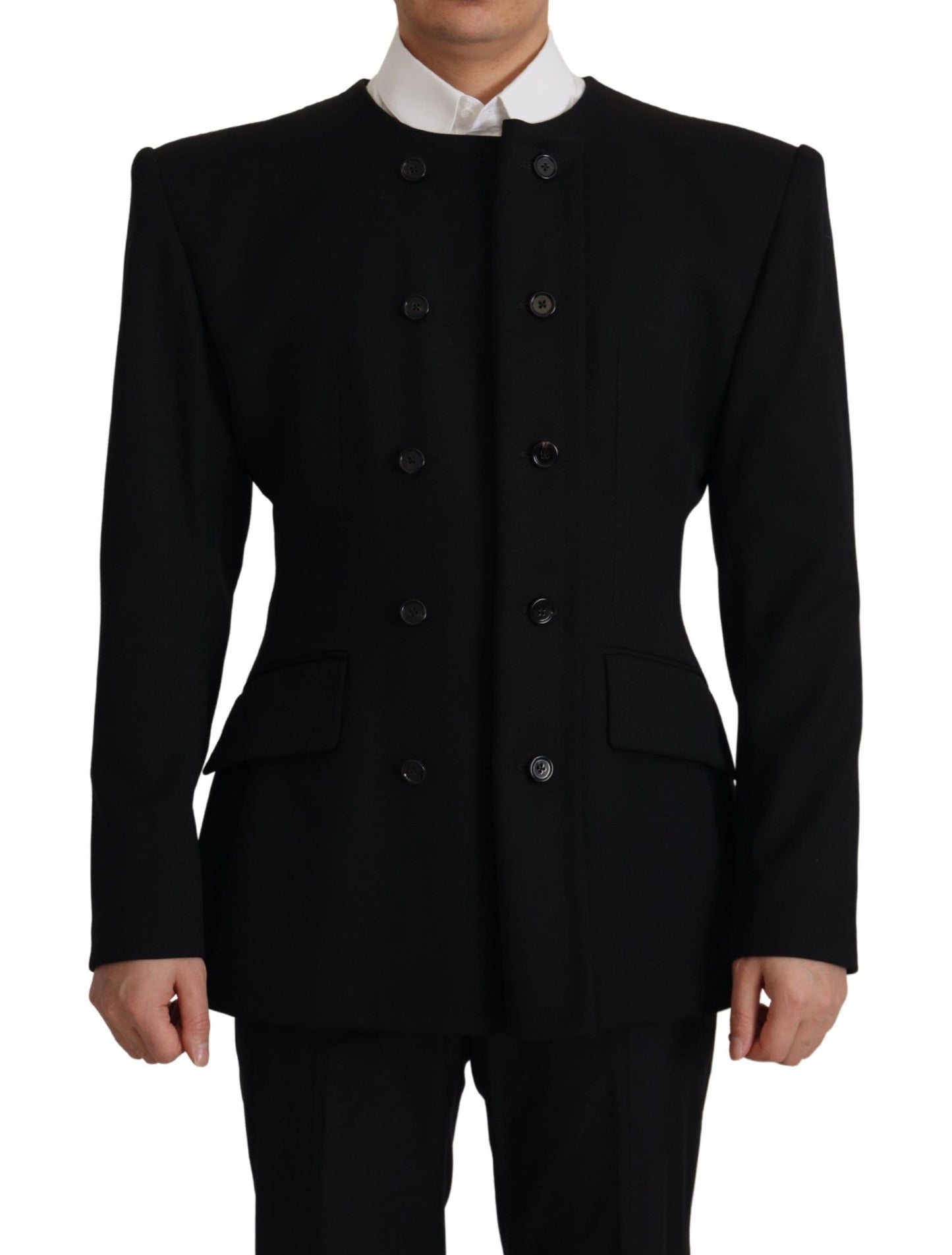 Dolce & Gabbana Eleganter, schmal geschnittener, doppelreihiger Wollblazer