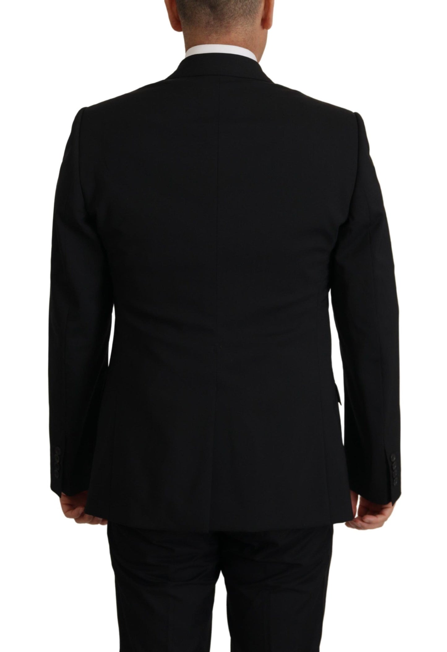 Dolce &amp; Gabbana Elegant ensemble of black martini blazer and vest