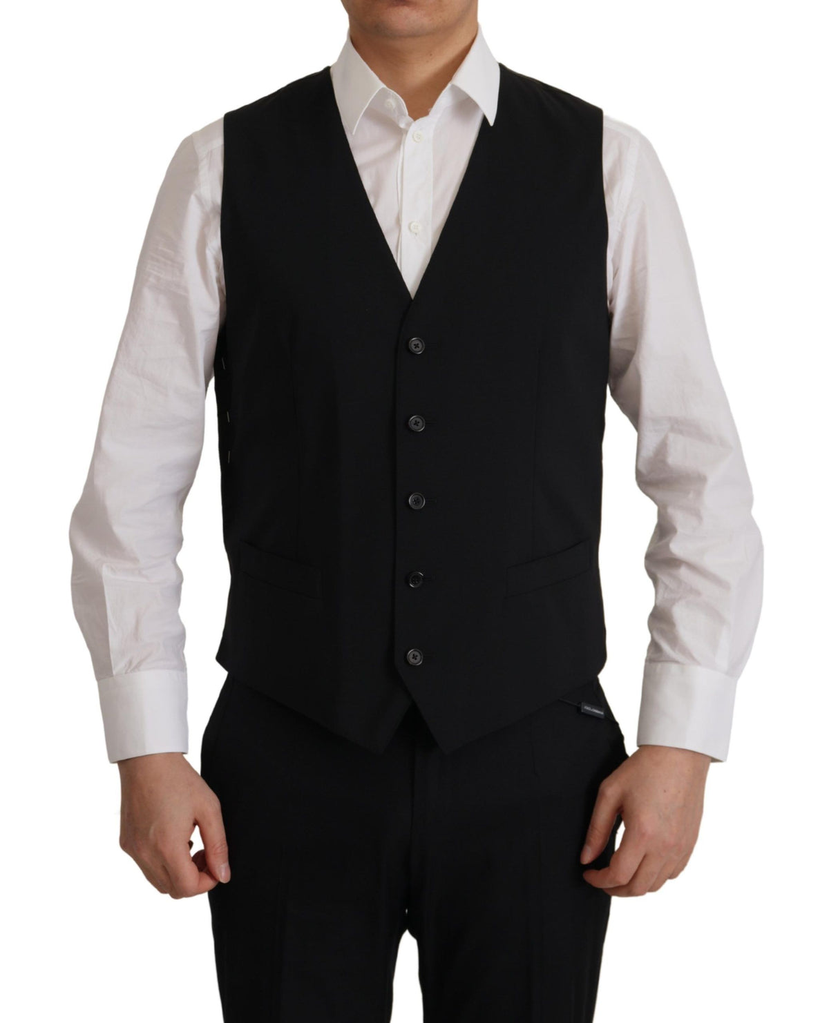 Dolce &amp; Gabbana Elegantti kokonaisuus mustasta martinibleiseristä ja liivistä