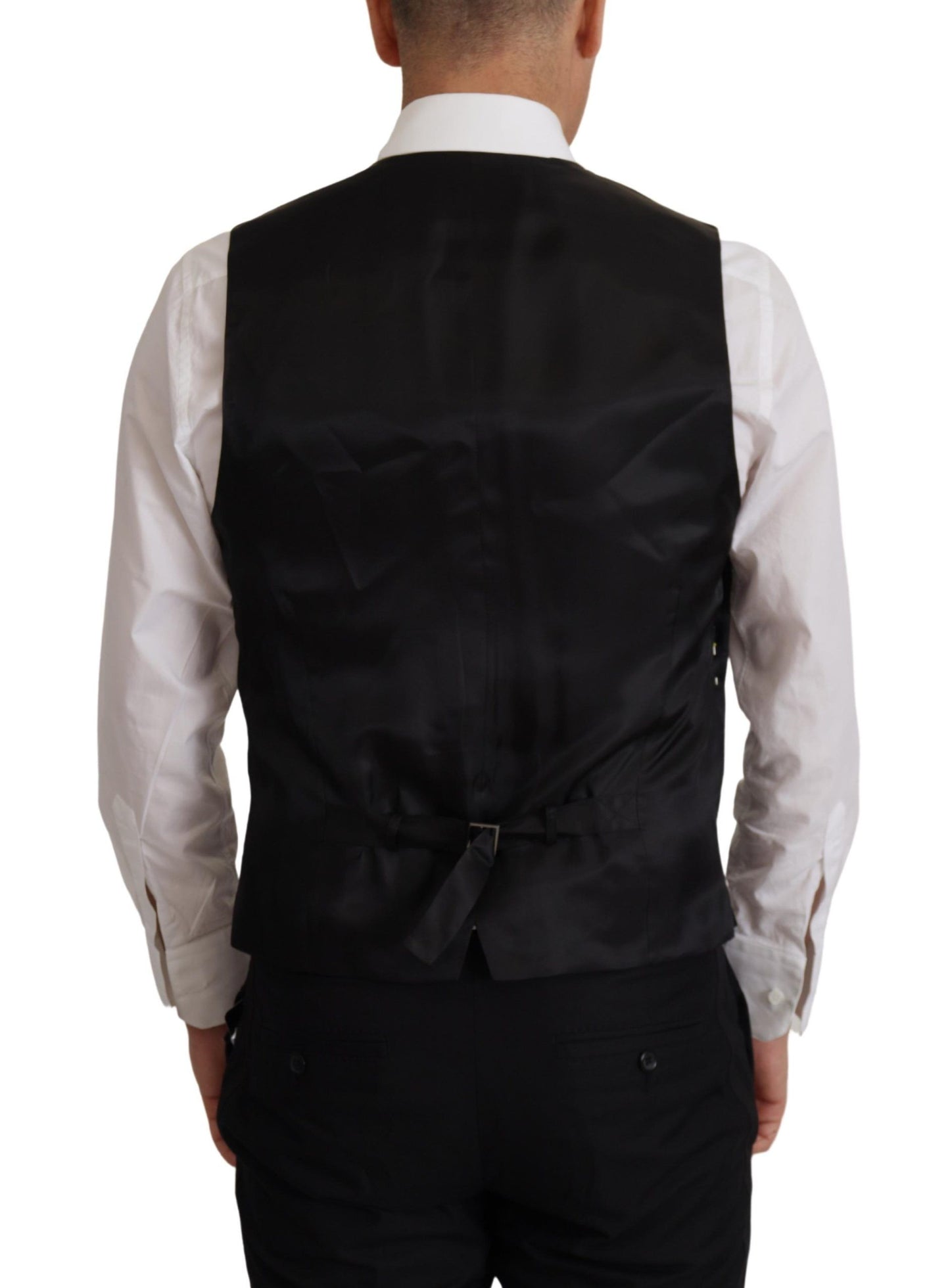 Dolce &amp; Gabbana Elegant ensemble of black martini blazer and vest