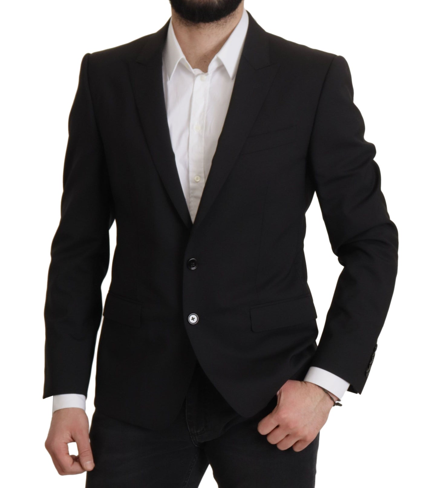 Dolce &amp; Gabbana Elegant, slim-fit black blazer jacket