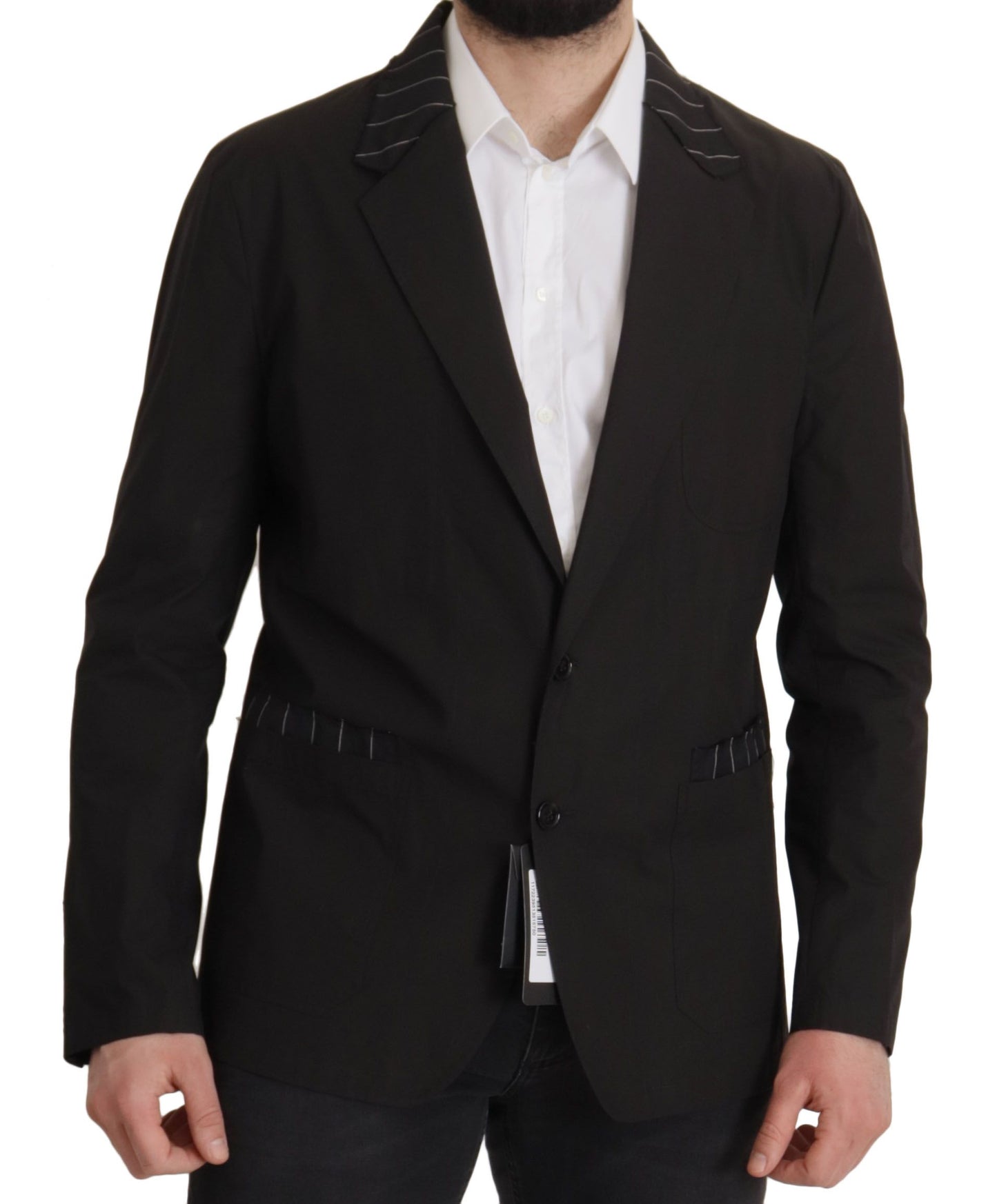 Dolce & Gabbana Eleganter schwarzer Blazer aus Baumwoll-Wollgemisch