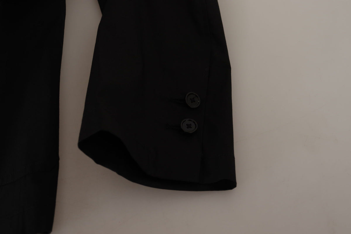 Dolce &amp; Gabbana Elegantti musta bleiseri puuvilla-villasekoitteesta
