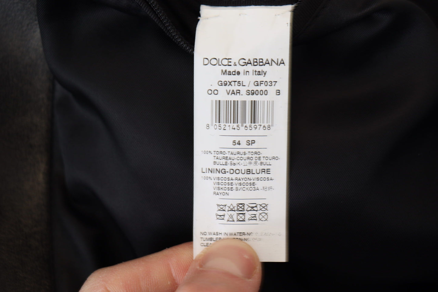 Dolce &amp; Gabbana Elegantti musta nahkatakki hopeisilla yksityiskohdilla