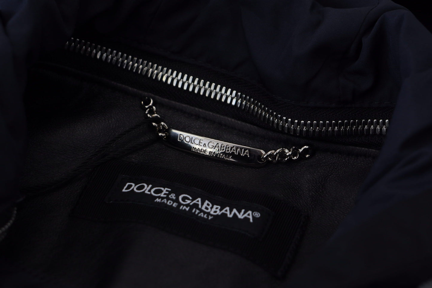 Dolce & Gabbana Elegante Schwarze Bomber-Blouson-Jacke