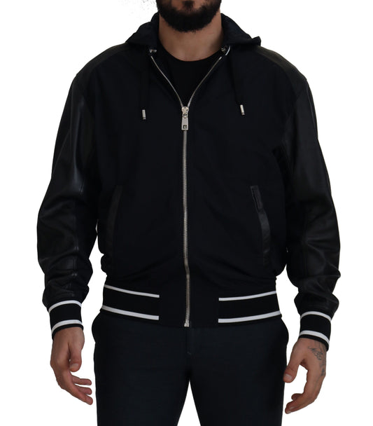 Dolce & Gabbana Elegante Schwarze Bomber-Blouson-Jacke