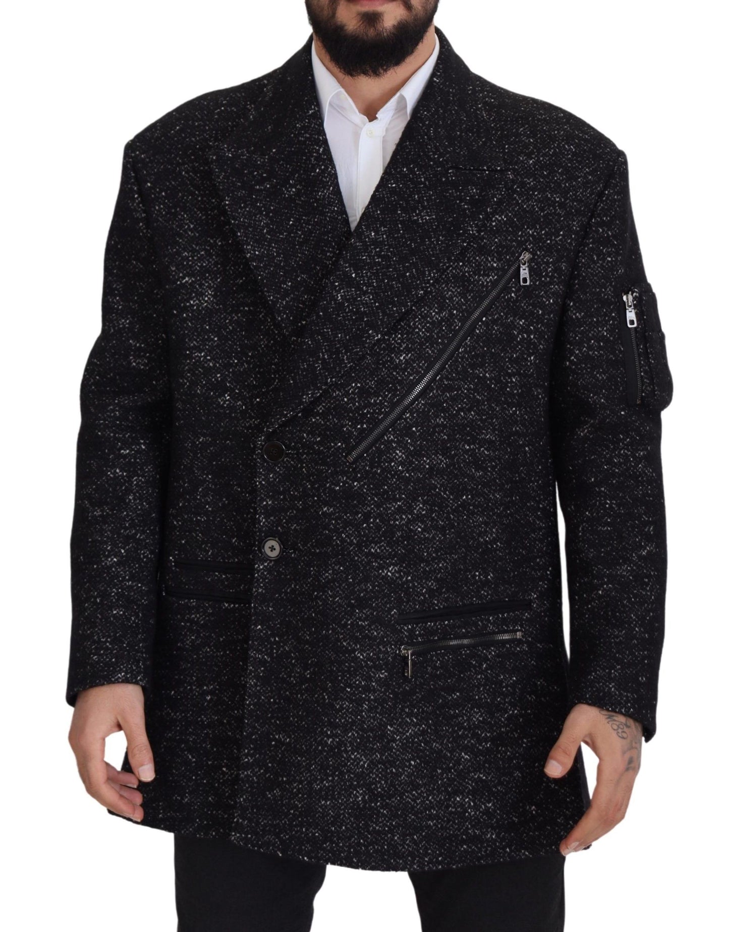 Dolce &amp; Gabbana Elegant patterned wool jacket in double-breasted