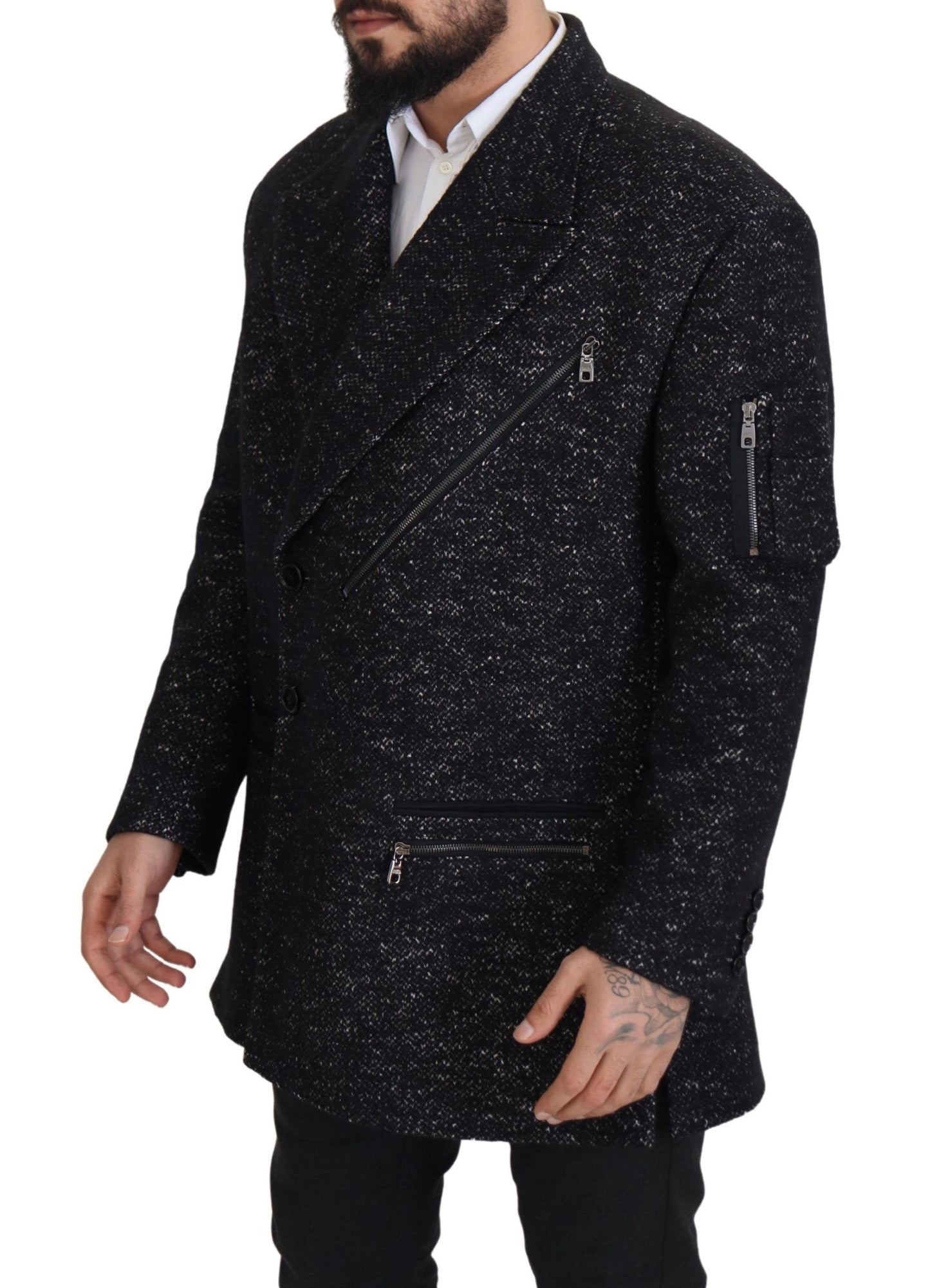 Dolce &amp; Gabbana Elegant patterned wool jacket in double-breasted