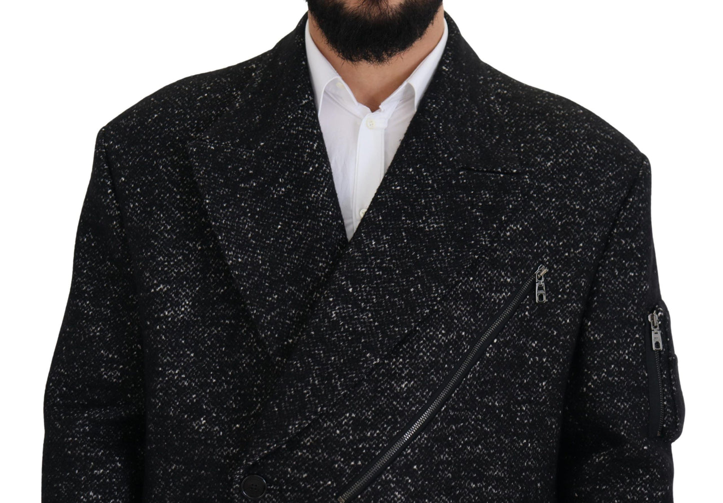 Dolce &amp; Gabbana Elegant patterned wool jacket in double-breasted