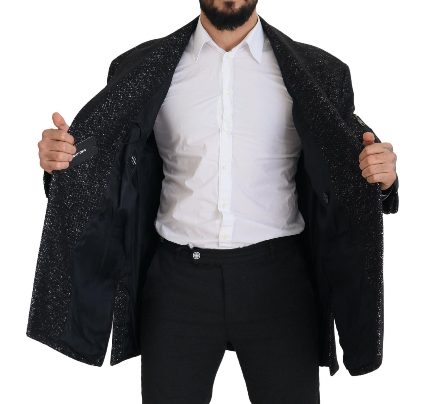 Dolce &amp; Gabbana Elegant patterned wool jacket in double-breasted