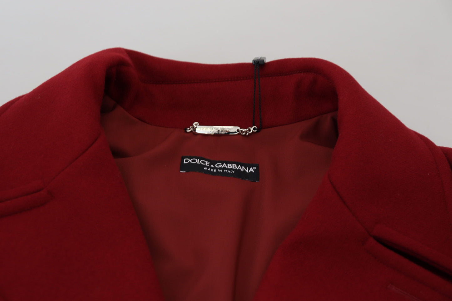 Dolce &amp; Gabbana Elegant red double-breasted wool jacket