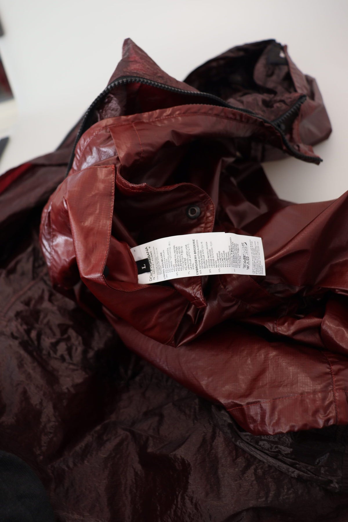 Dolce &amp; Gabbana Elegantti viininpunainen vetoketjullinen huppari
