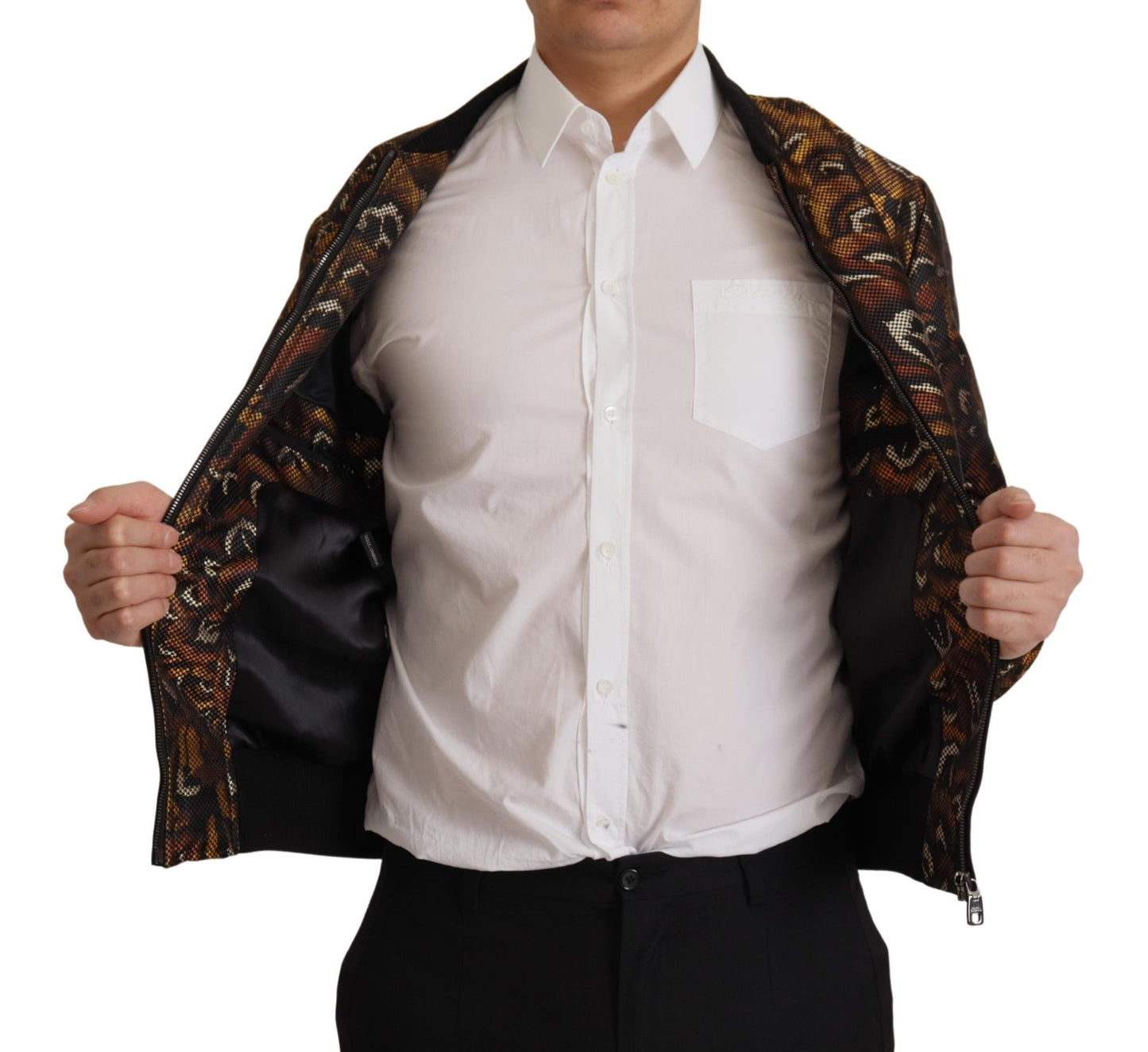 Dolce & Gabbana Elegante braune Blousonjacke