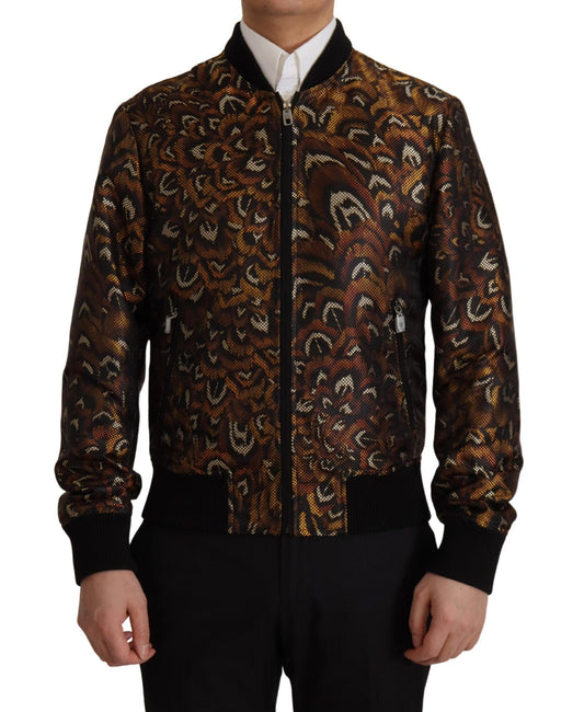 Dolce & Gabbana Elegante braune Blousonjacke