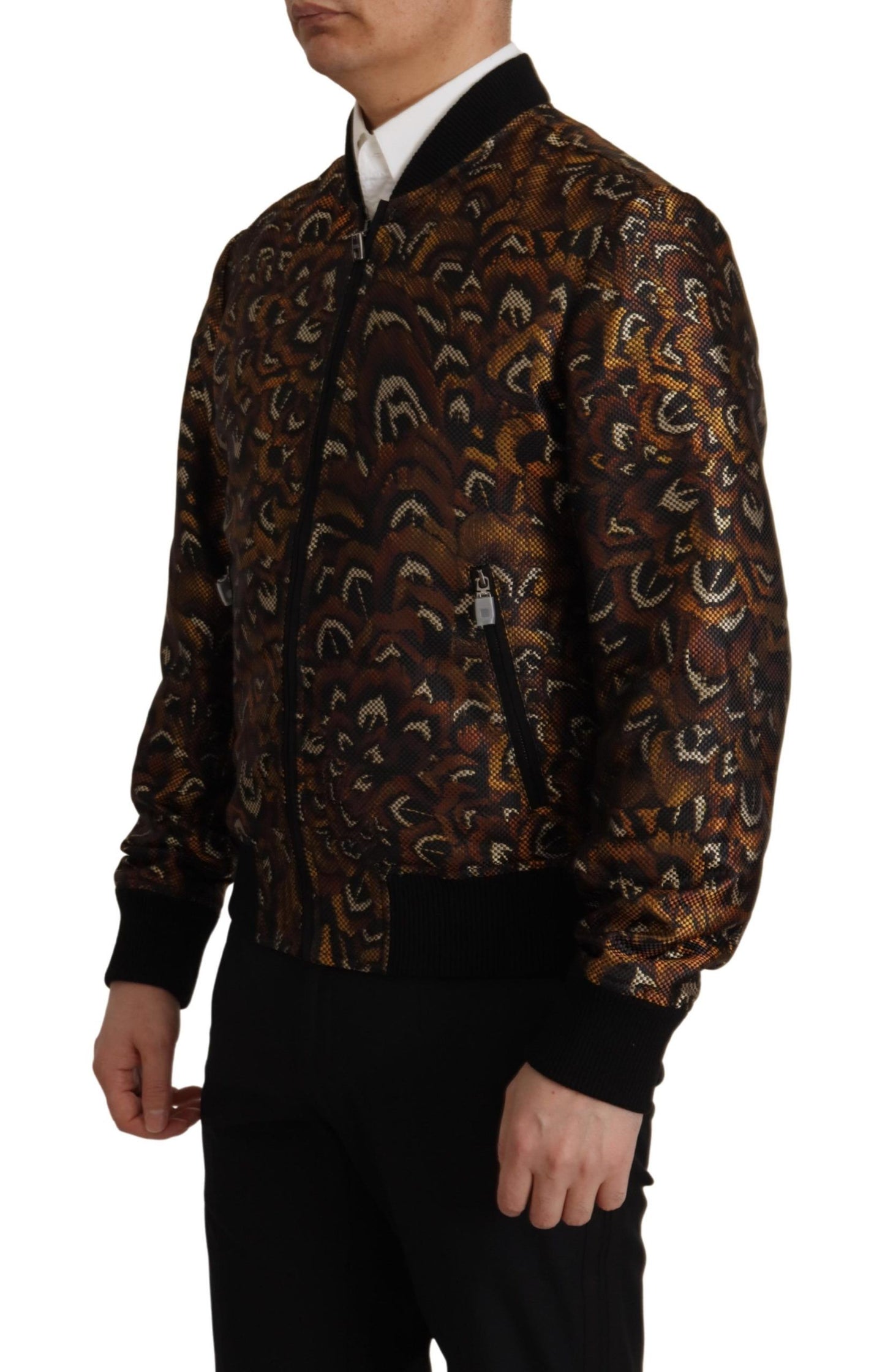 Dolce & Gabbana Elegante braune Blousonjacke