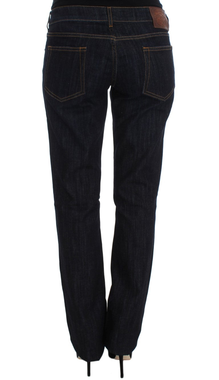 Cavalli Schicke blaue Straight Fit Designer Jeans