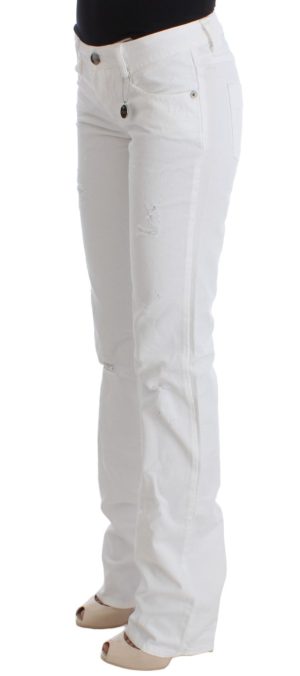 Costume National Chic slim fit jeans made of white cotton