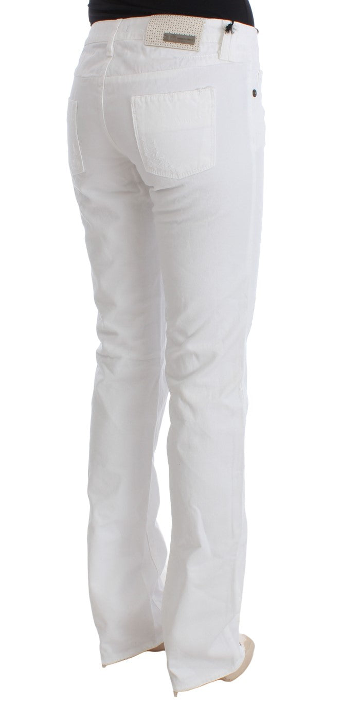 Costume National Chic slim fit jeans made of white cotton