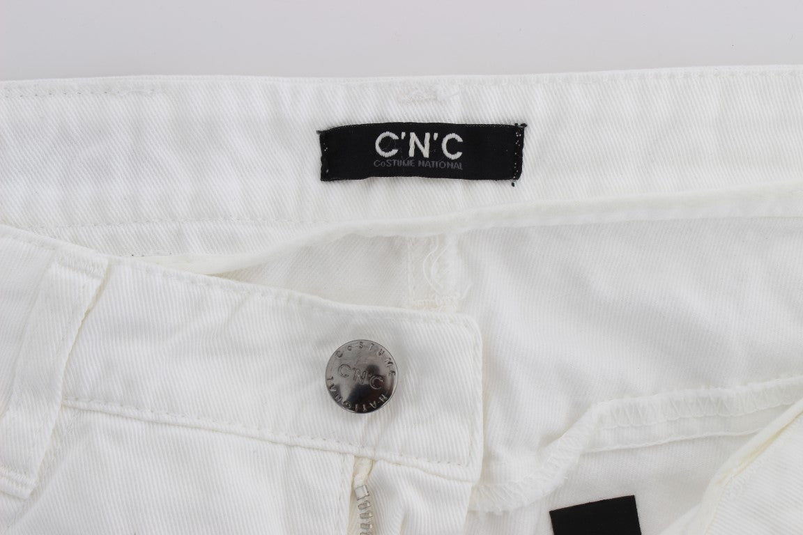 Costume National Chic slim fit jeans made of white cotton