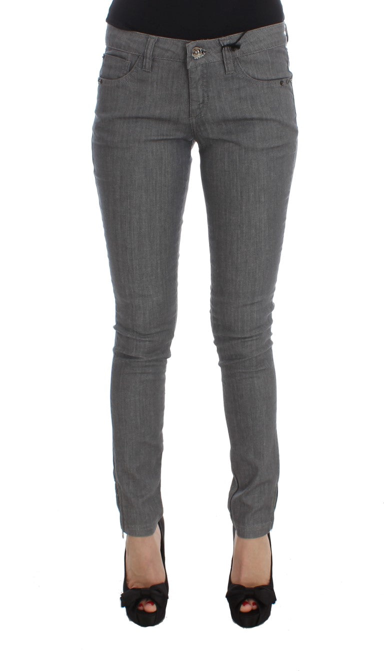 Costume National Chic grey slim-fit designer jeans