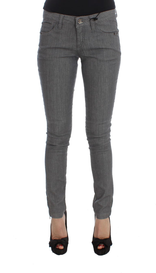 Costume National Schicke graue Slim-Fit Designer Jeans