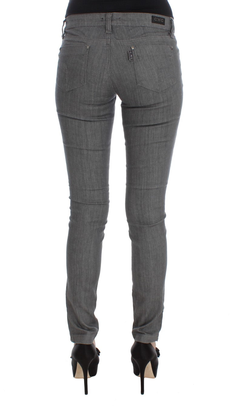 Costume National Chic grey slim-fit designer jeans