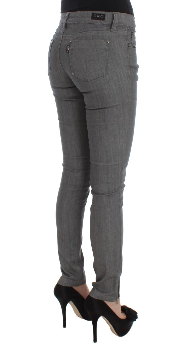 Costume National Chic grey slim-fit designer jeans