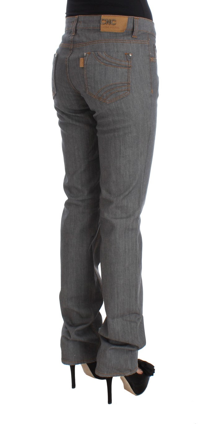 Costume National Elegante graue Jeans mit normaler Passform