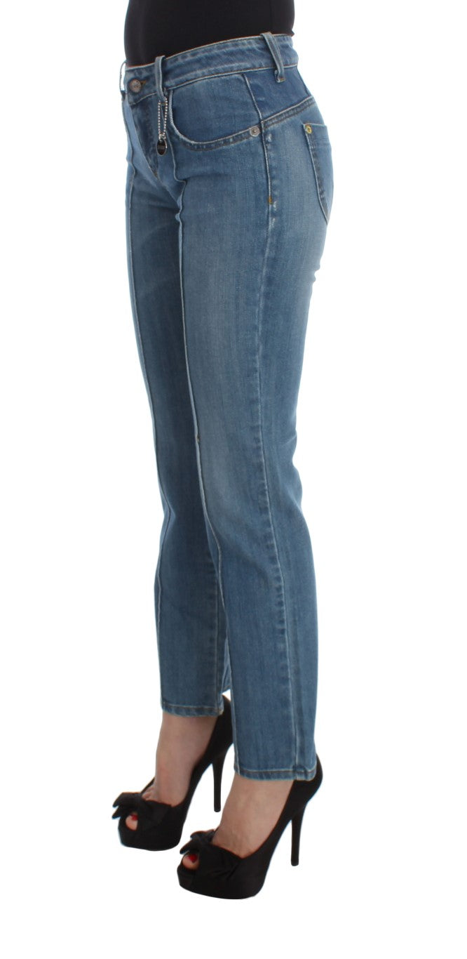 Costume National Schicke Slim Fit Blue Jeans für die moderne Frau