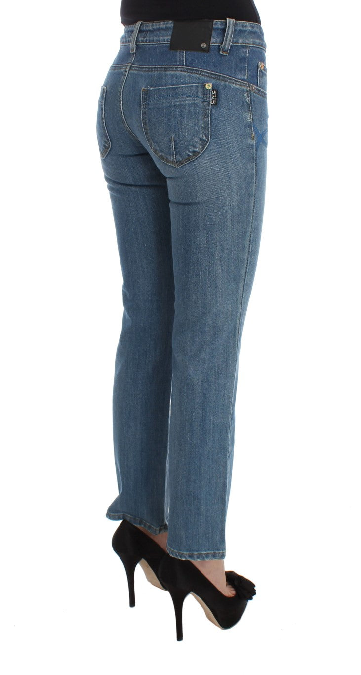 Costume National Schicke Slim Fit Blue Jeans für die moderne Frau