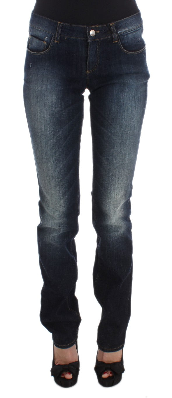 Costume National Blaue Designer-Jeans in schlanker Passform