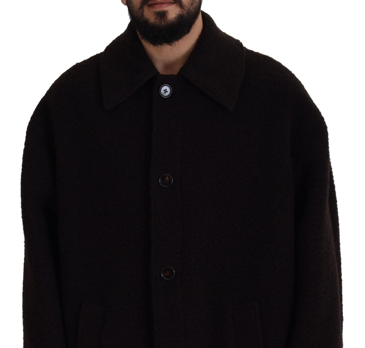 Dolce &amp; Gabbana Elegant black jacket made of alpaca wool blend