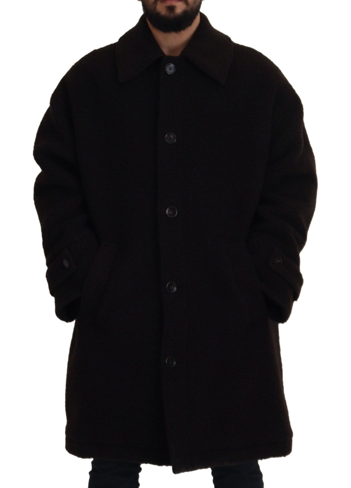 Dolce &amp; Gabbana Elegant black jacket made of alpaca wool blend