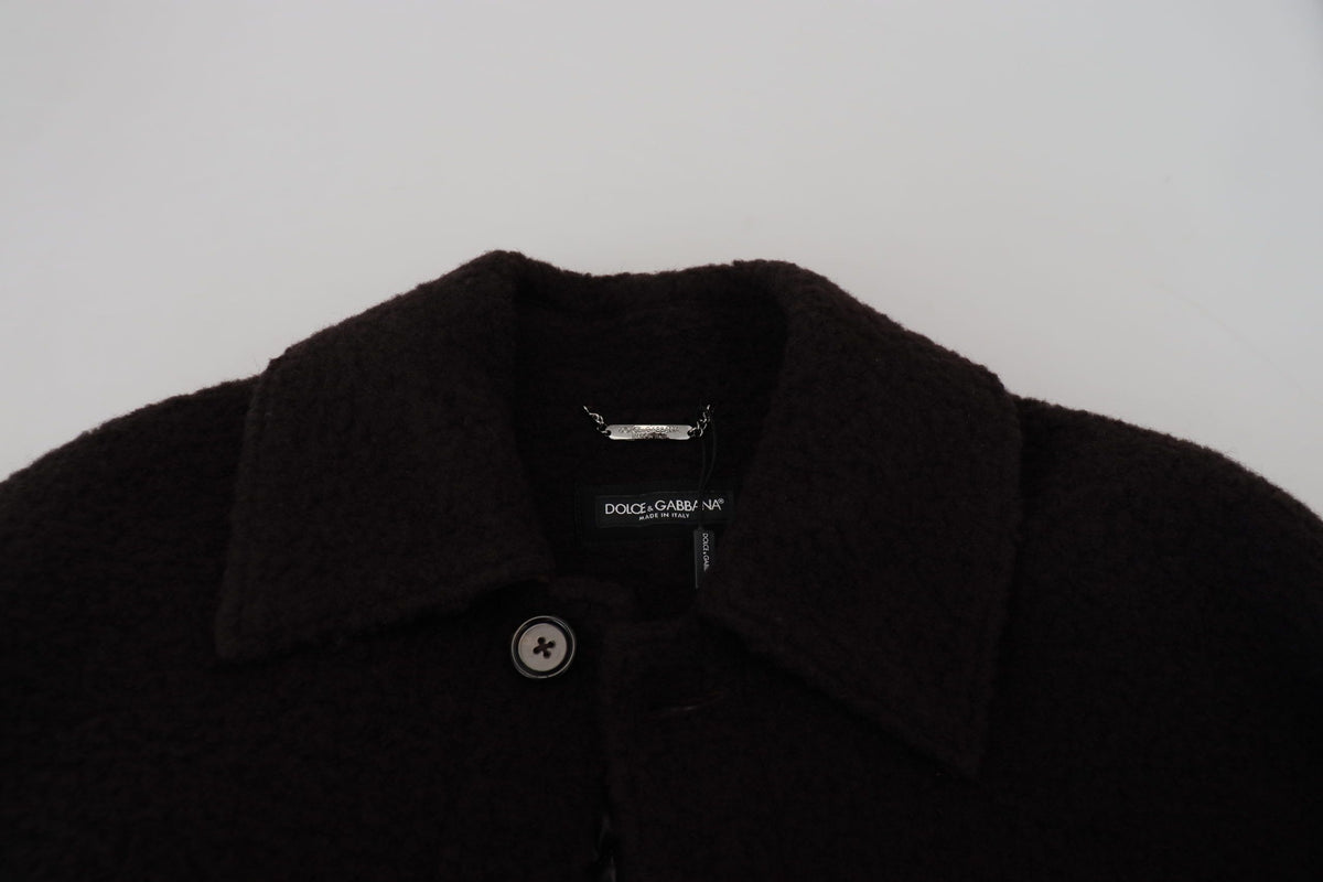 Dolce &amp; Gabbana Elegant black jacket made of alpaca wool blend