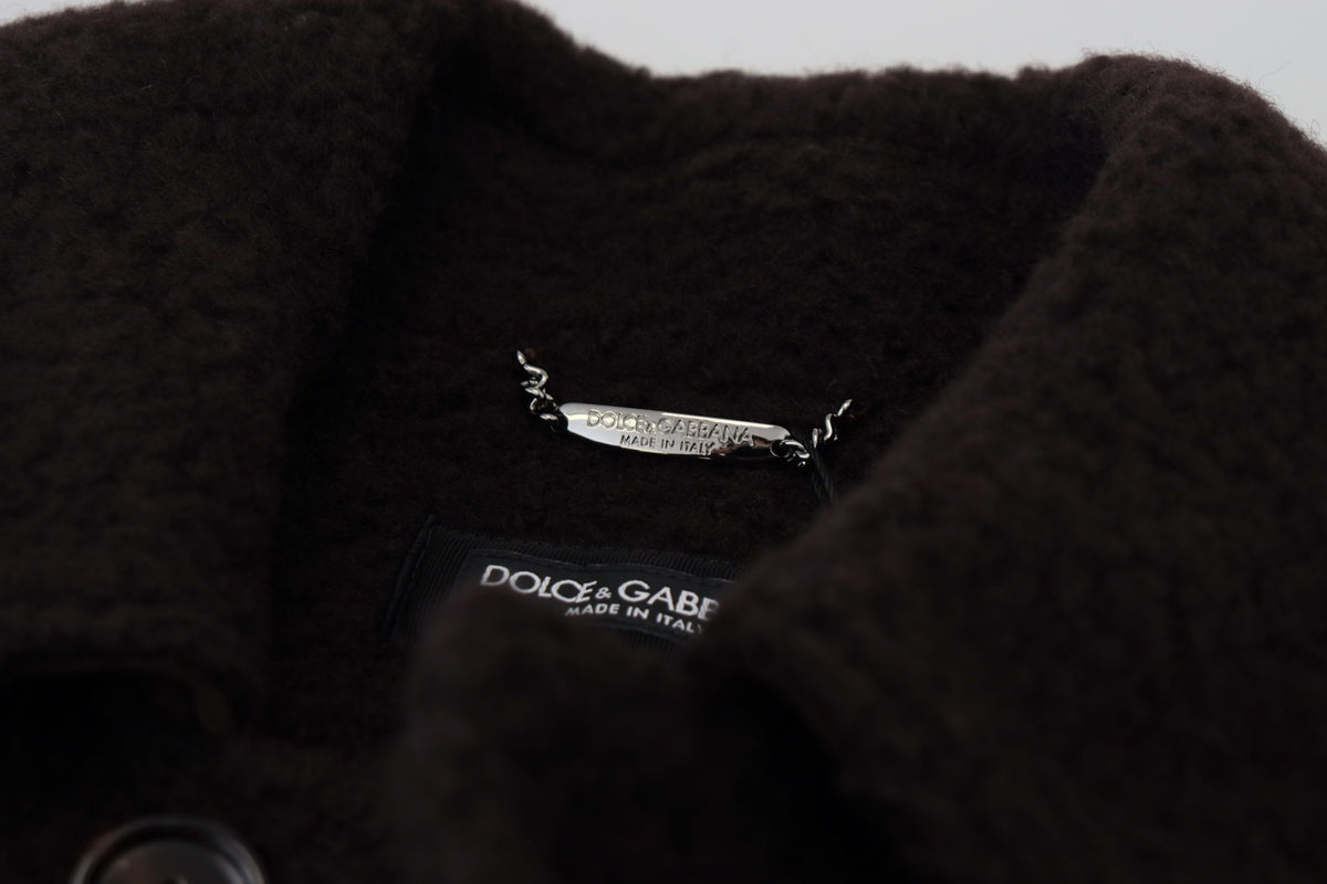 Dolce &amp; Gabbana Elegant black jacket made of alpaca wool blend