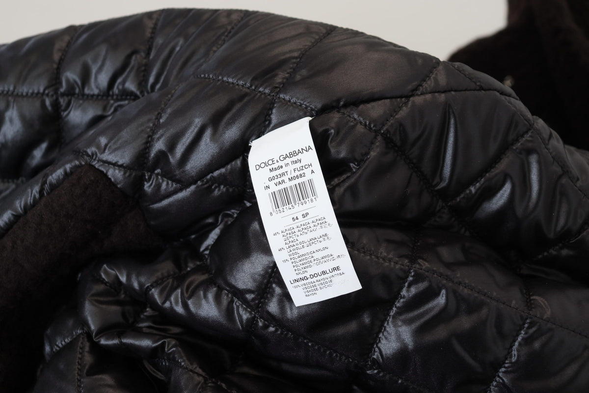 Dolce &amp; Gabbana Elegant black jacket made of alpaca wool blend