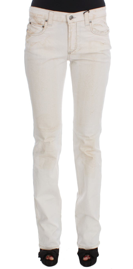 Costume National Chic white slim fit designer jeans