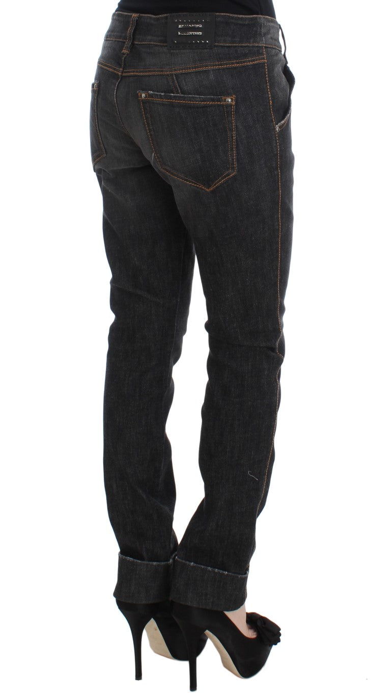 Ermanno Scervino Chic slim fit jeans with grey wash