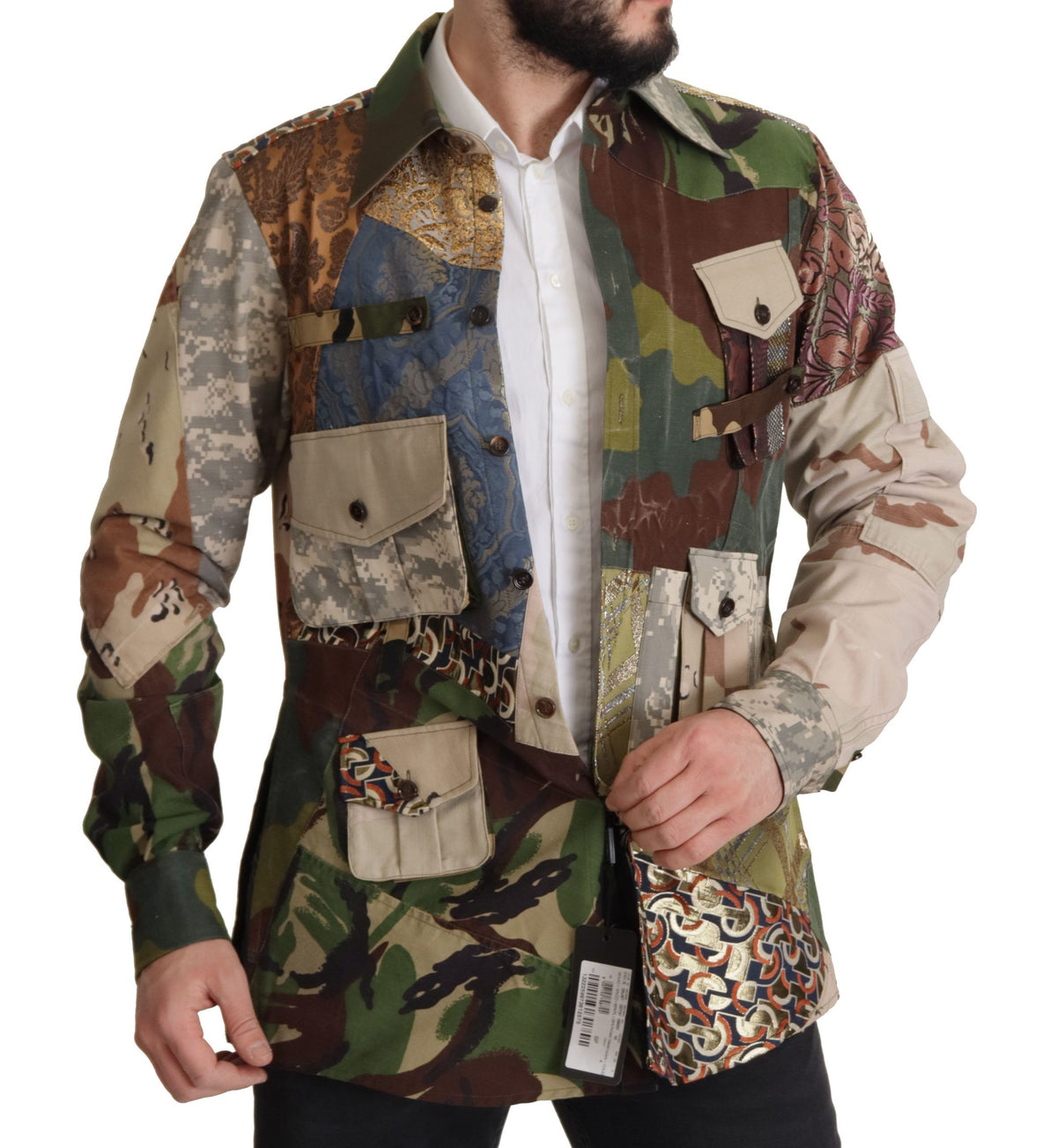 Dolce &amp; Gabbana Patchwork Camouflage Casual Shirt
