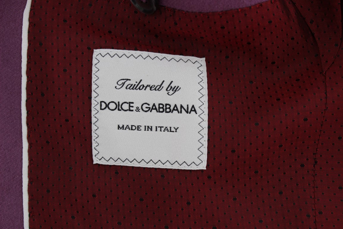 Dolce & Gabbana Eleganter violetter Blazer aus einer Kaschmir-Seiden-Mischung