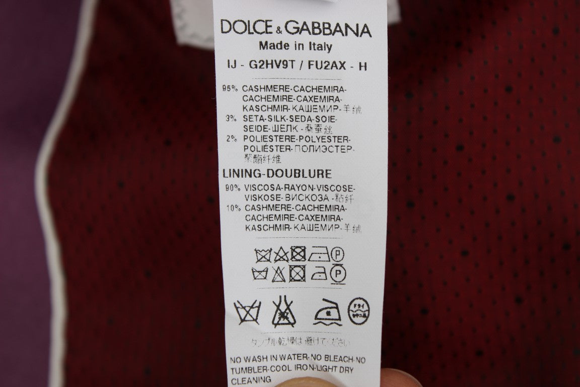 Dolce & Gabbana Eleganter violetter Blazer aus einer Kaschmir-Seiden-Mischung