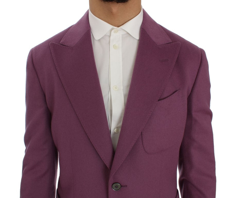 Dolce & Gabbana Eleganter violetter Blazer aus einer Kaschmir-Seiden-Mischung